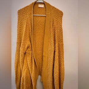 Bobbie Brooks Textured Mustard Cardigan